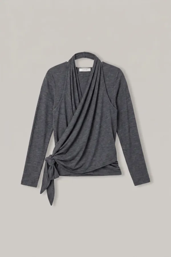 TS021 Veil Drape Long Sleeve (Charcoal)