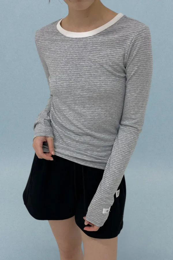 Nico stripe t-shirt / Grey