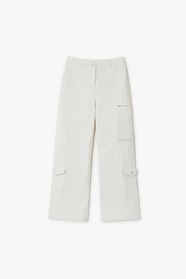 PADDED CARGO PANTS, CREAM