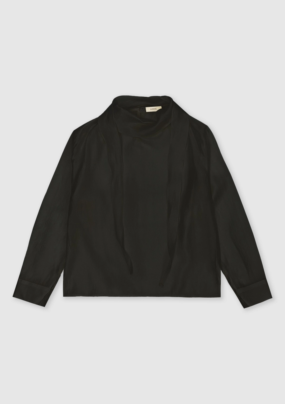 한올 Tie Blouse (Black) 상품 이미지 3