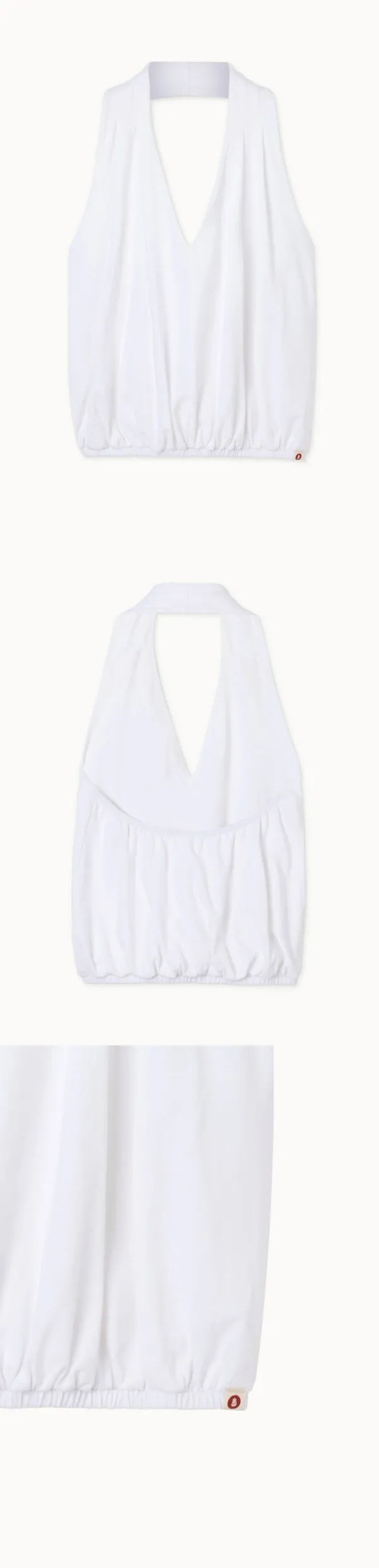 Petal halter top_White