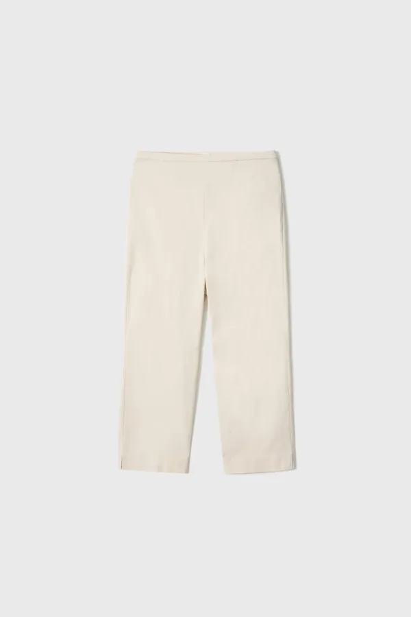 [2nd] Cropped Slim Pants (Ivory / Black)