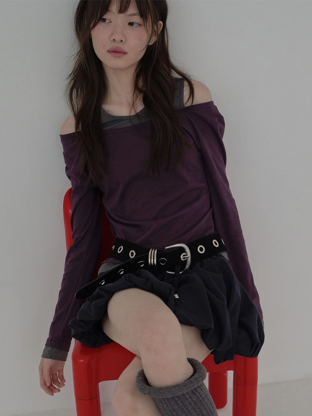 마가린핑거스 WIDE EYELET BELT (BLACK) 상품 이미지 2