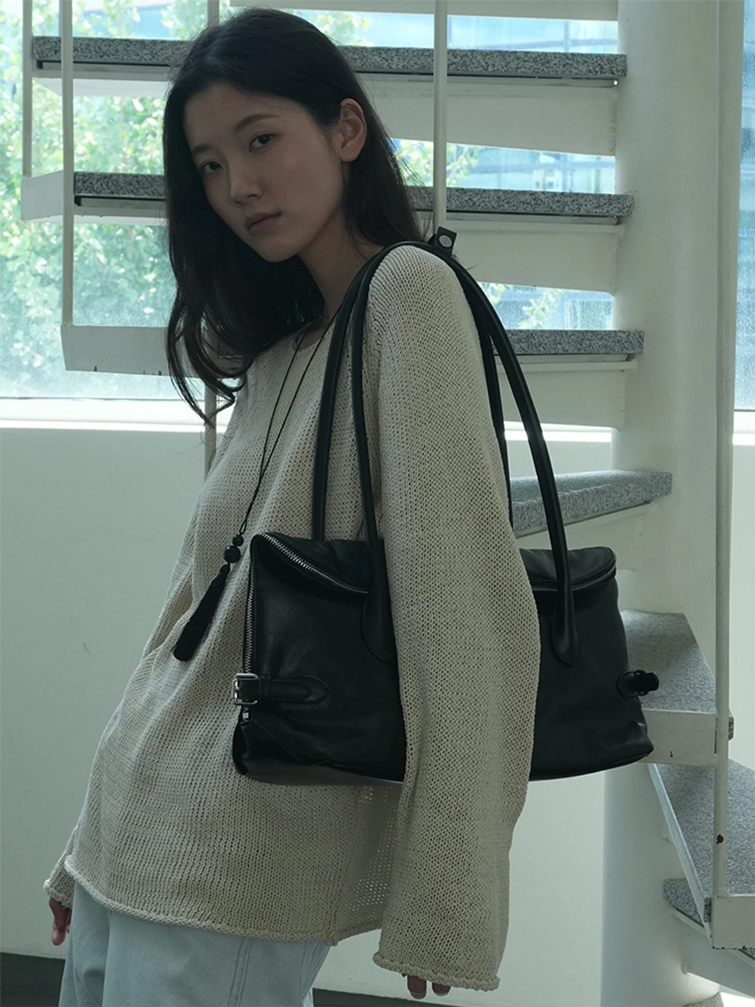 데누 Marmeldi Bag [Black] - Belt 상품 이미지 1