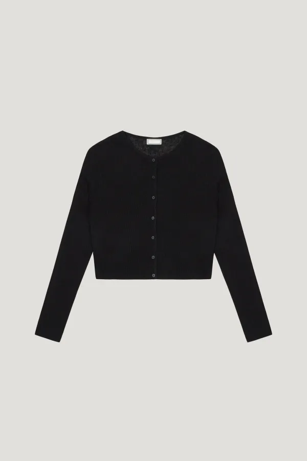 Linen Breeze Cardigan (black)