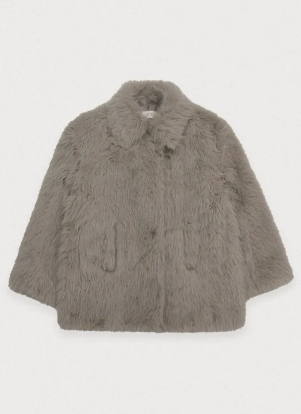 [11th] Fluffin fur jacket - grey