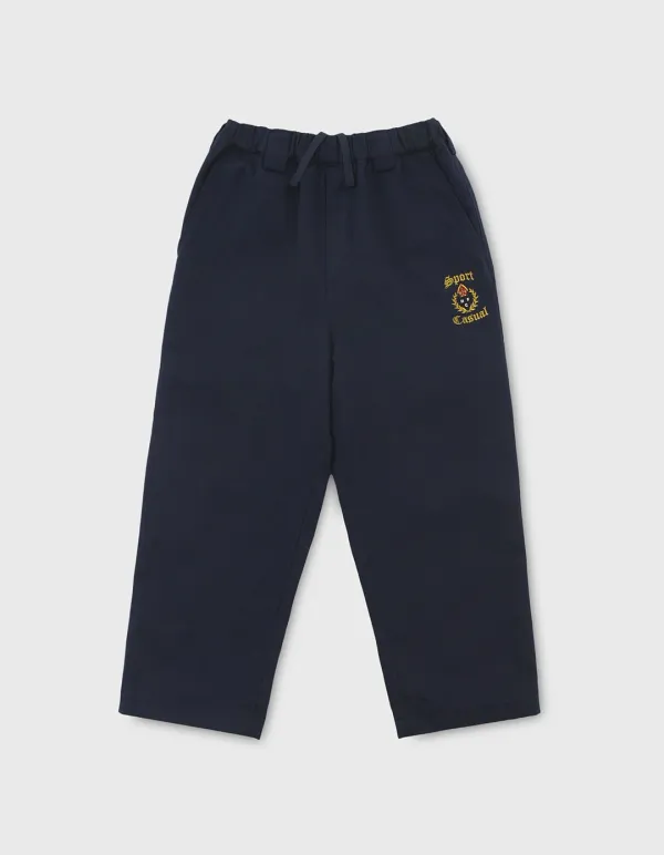 CHILDREN S&C CREST CHINO PANTS / Navy