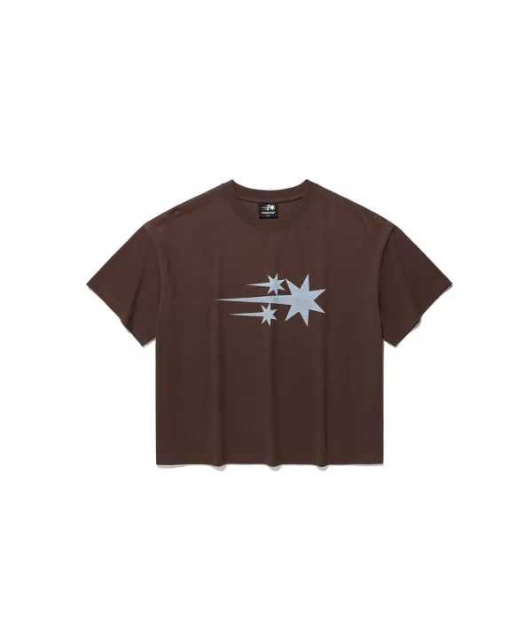 3star big crop tee[brown]