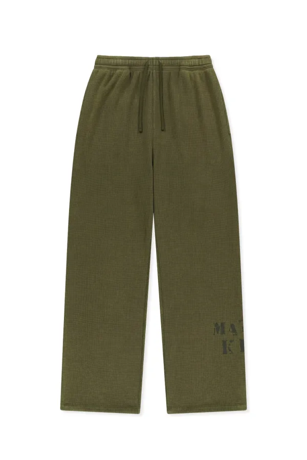 MATIN WASHED WAFFLE PANTS IN KHAKI