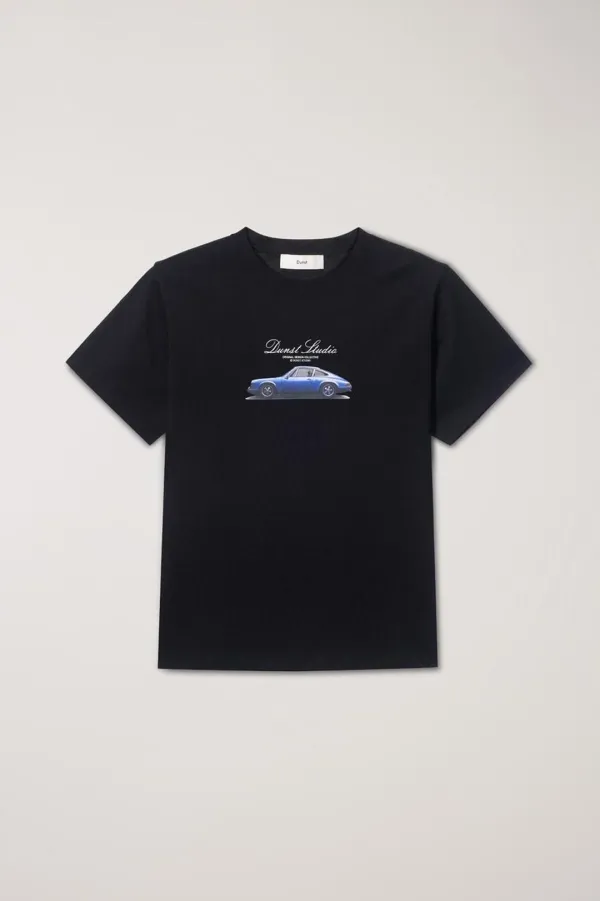UNISEX SUMMER HOLIDAY CAR T-SHIRT BLACK_UDTS5B143BK