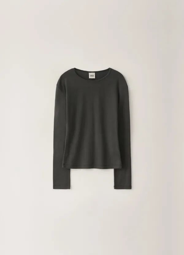 2ND / Pure Span Round T-shirt - Charcoal