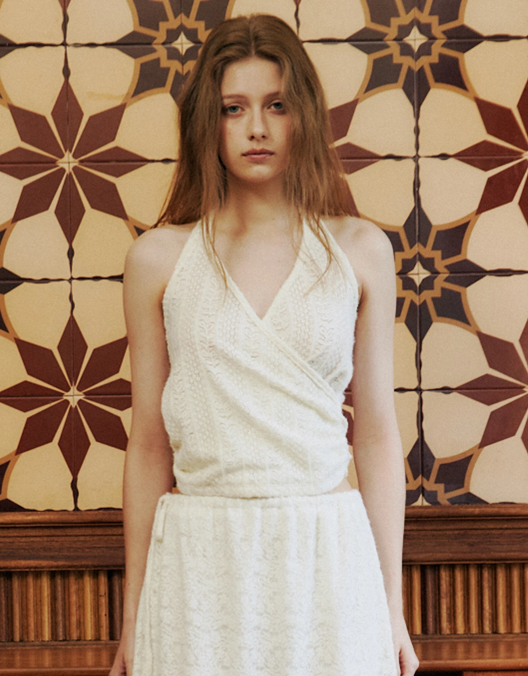 러브어스유 Flower Halter Neck Knit (Ivory) 상품 이미지 2