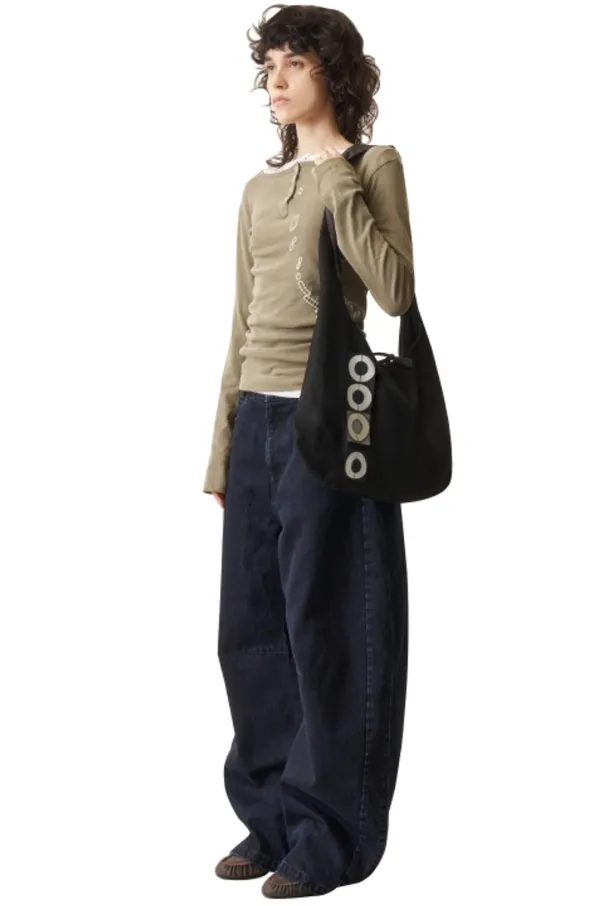 Canvas Reversible Crossbody Bag, Blackout