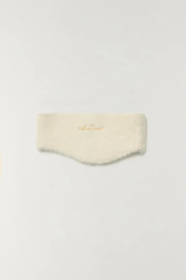로고 니트 헤어밴드 IVORY