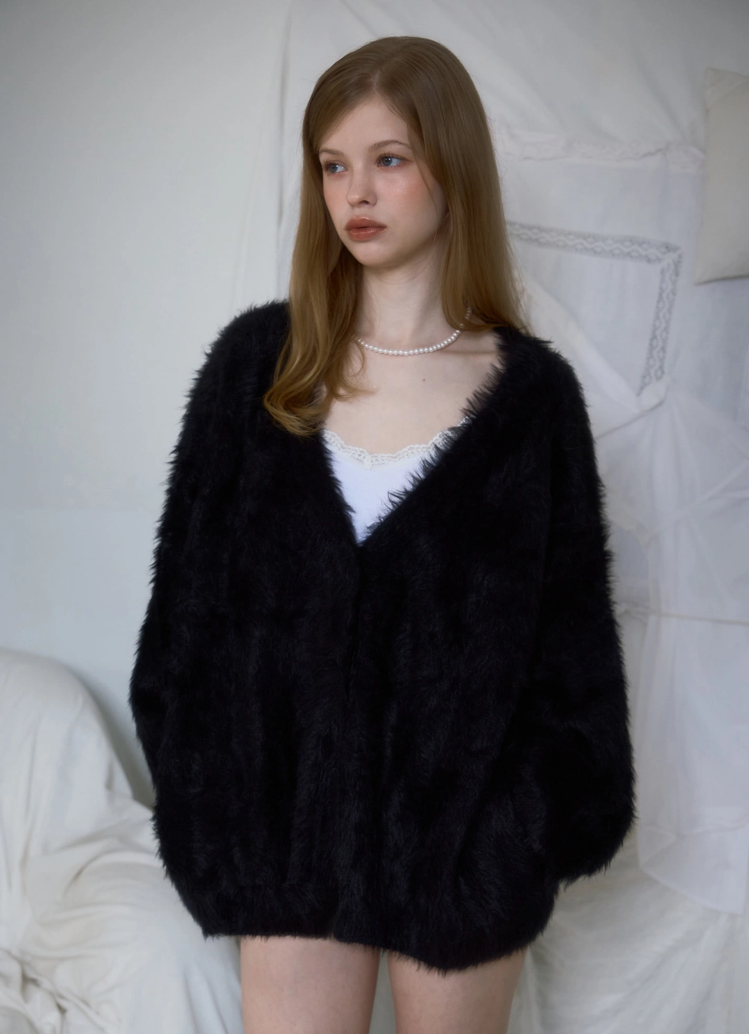 로제프란츠 Fur Overfit Cardigan [Black] 상품 이미지 2