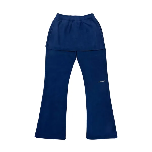 24-006 FLEECE SLIM LAYERED PANTS (30cm ver.) (NAVY)