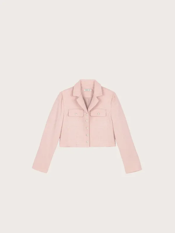 렌카 트위드 더블 자켓[PINK]*오늘 출발