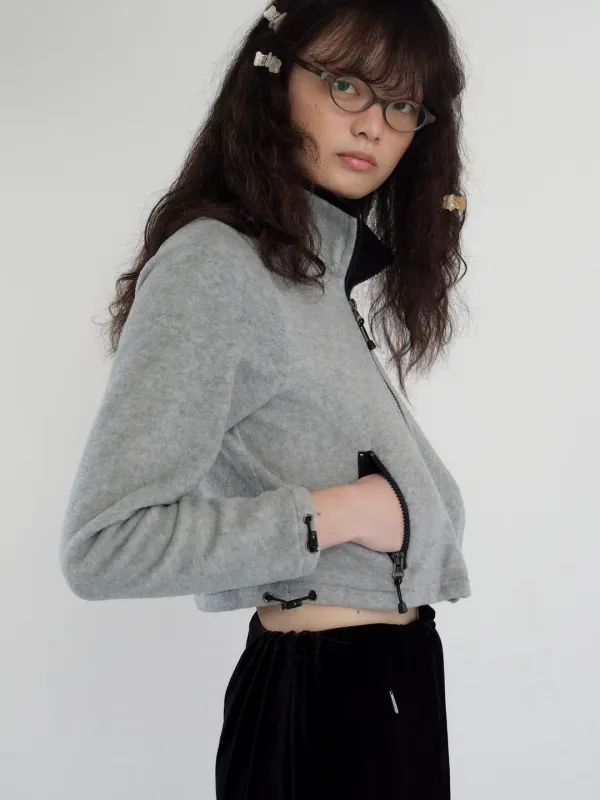 COMFY FLEECE JACKET IN GRAY