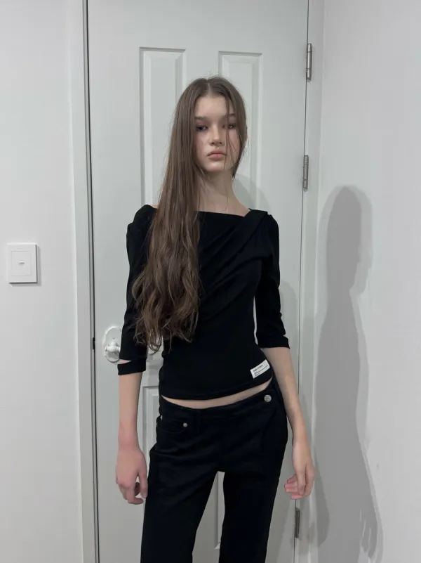 [3rd Reorder] Drape Flow Elbow Sleeve (black)