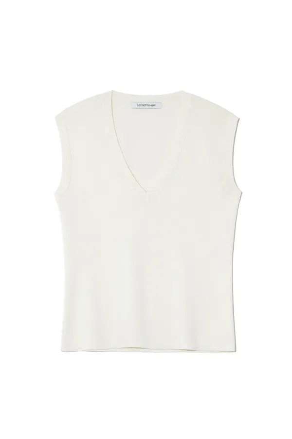 EPURE KNIT VEST [IVORY]