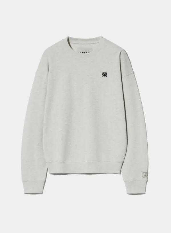 [RIIZE\'s Pick] Loren Small Logo Basic Sweatshirt - Oatmeal