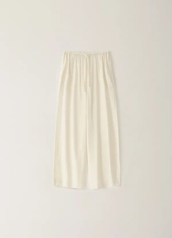 See-through String Banding Pants - Ivory