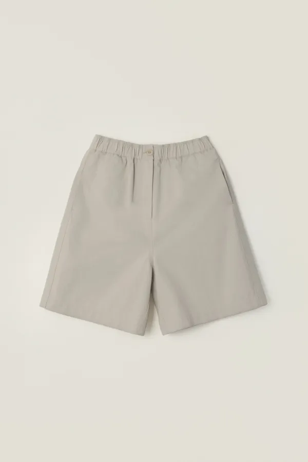 TOBY COTTON HALF PANTS_GRAY