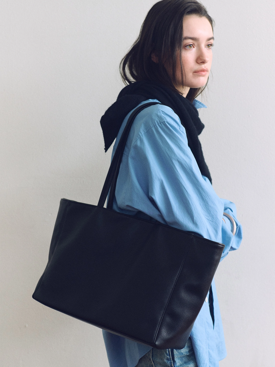 오브히 소프트 쇼퍼백 Soft Shopper Bag_Black 상품 이미지 2
