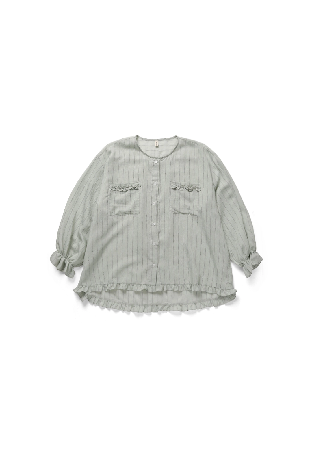 위드아웃썸머 Light stripe shirt_mint 상품 이미지 3