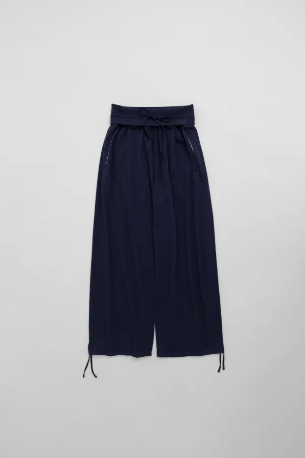 5th) wide banding pants (navy)