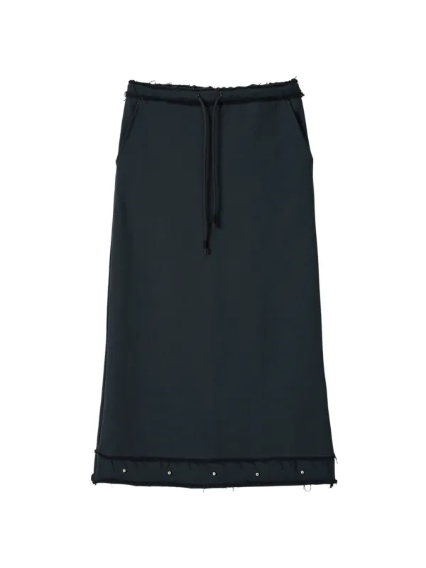 Studded Sweat Skirt_ Charcoal