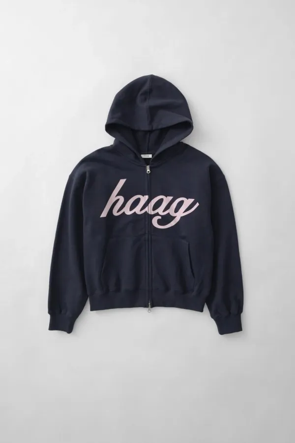 8th) a mix hoodie zip-up (navy)