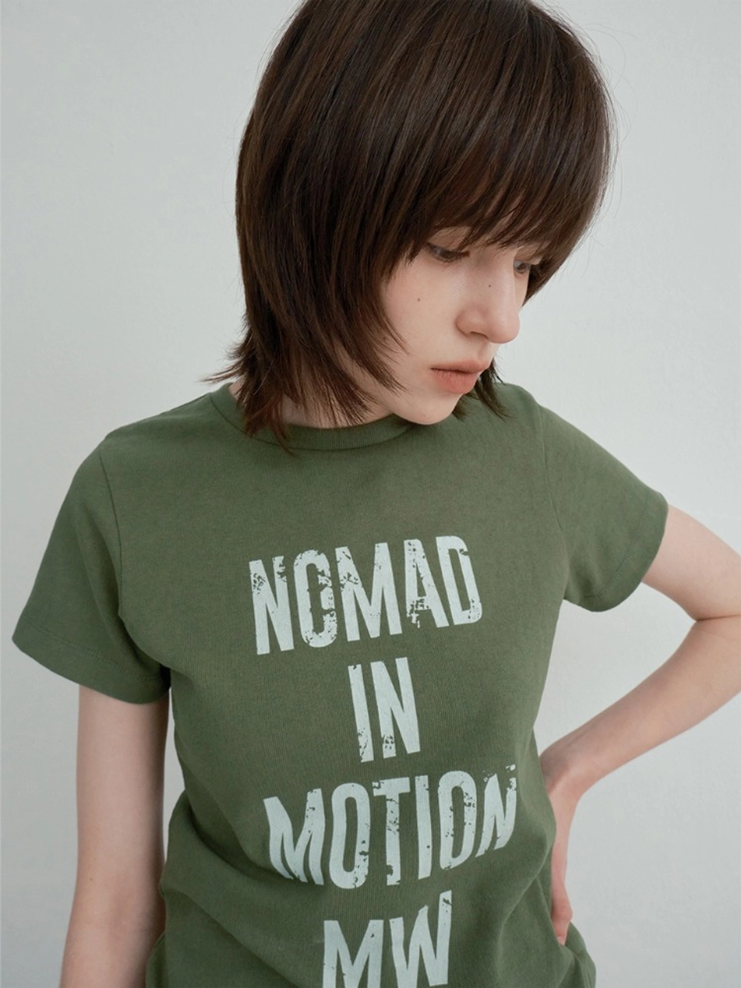 밀로 우먼 Washed Nomad T-Shirt [Khaki] 상품 이미지 2