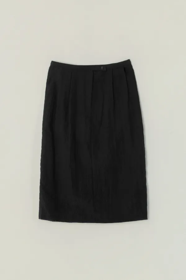 PLEIA PLEATED MIDI SKIRT_BLACK