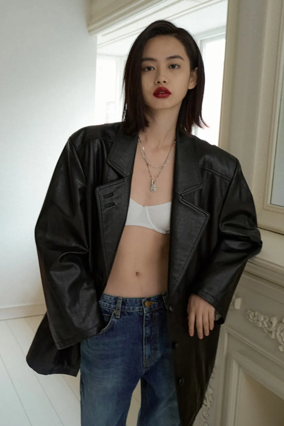 오버듀플레어 LEATHER VINTAGE OVER JACKET 상품 이미지 2