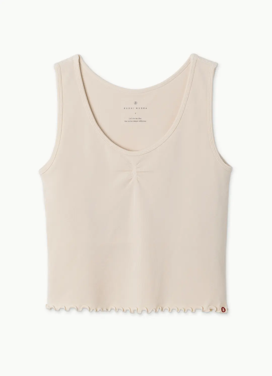 부디무드라 Seamless shirring tank top_Whitecap Gray 상품 이미지 1