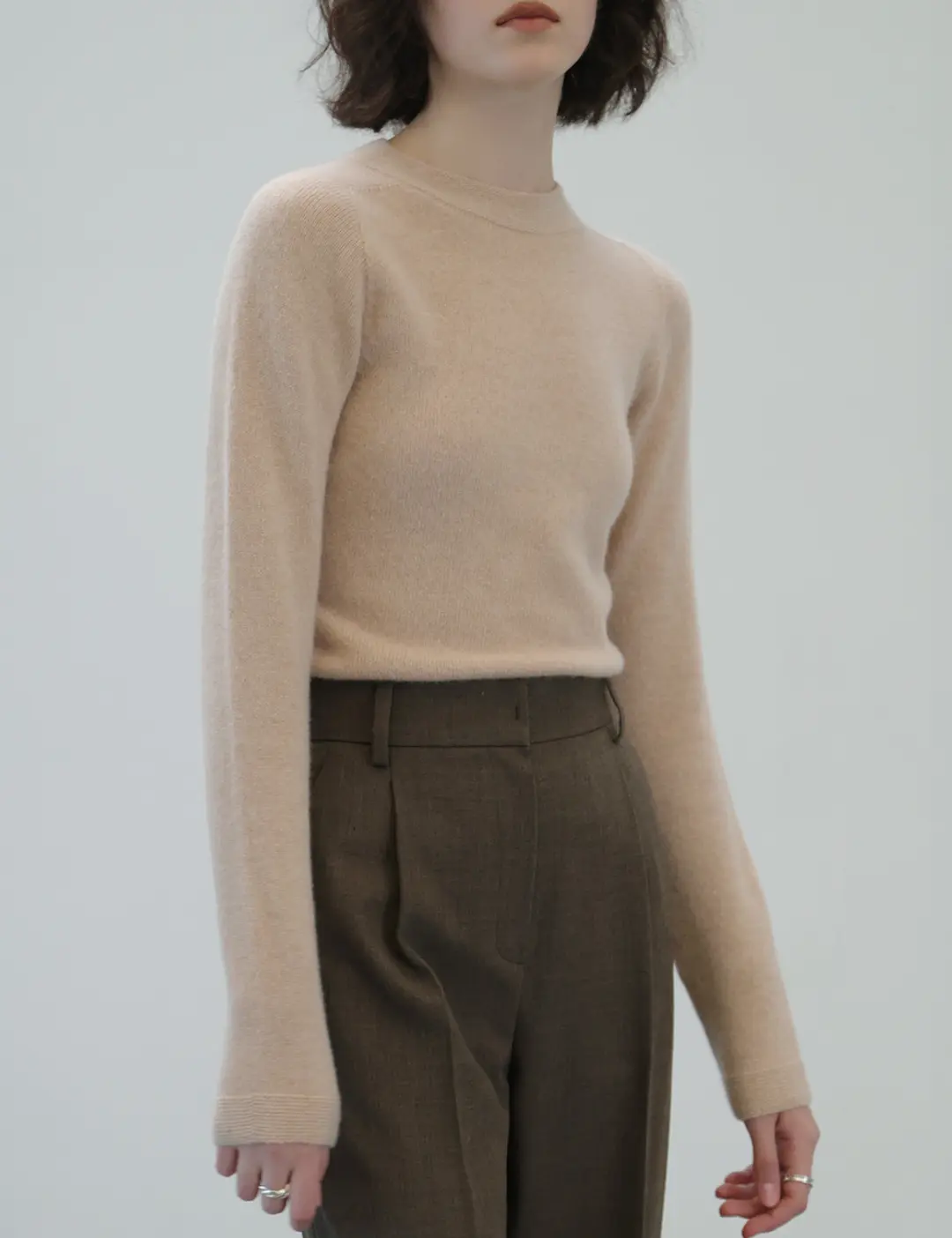 노미나떼 Whole Garment Basic Knit (Oatmeal) 상품 이미지 2