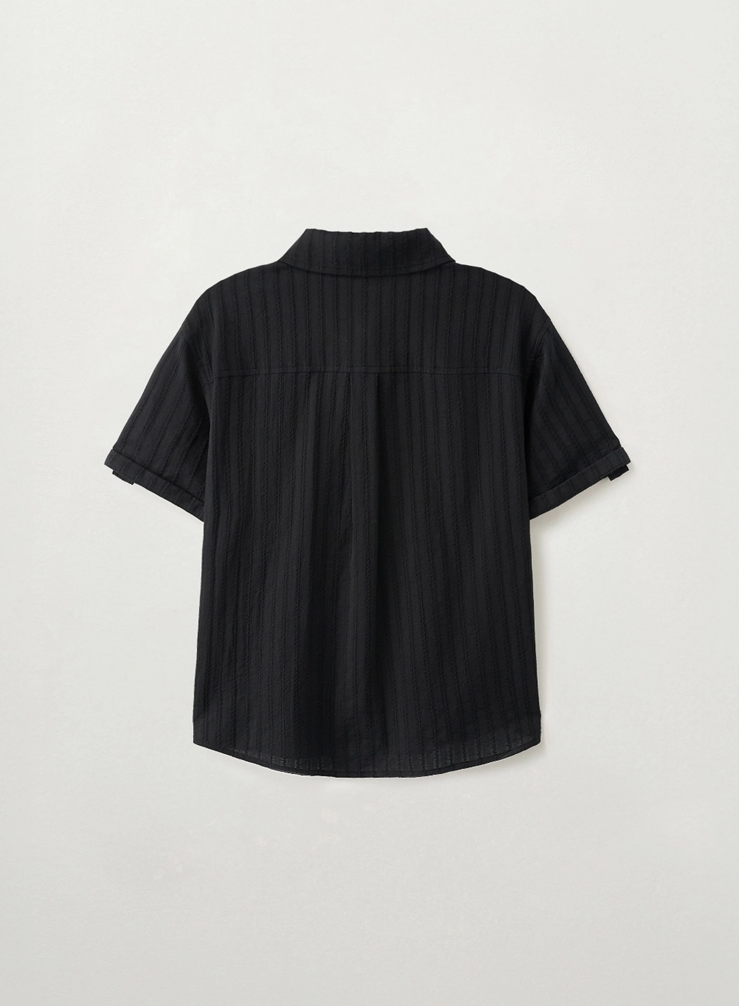 세터 (W) Roll Up Half Shirt - Black 상품 이미지 2