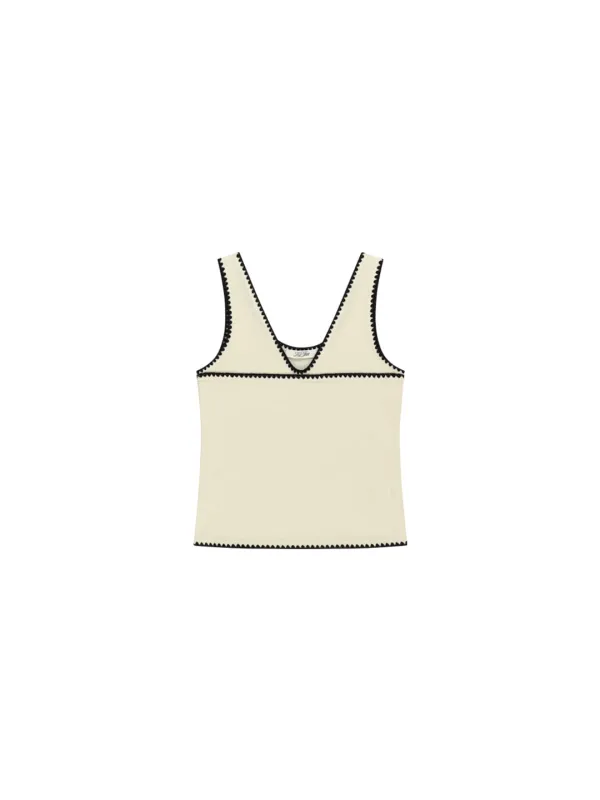 [6/29 출고] Scallop Stitch Sleeveless Ivory