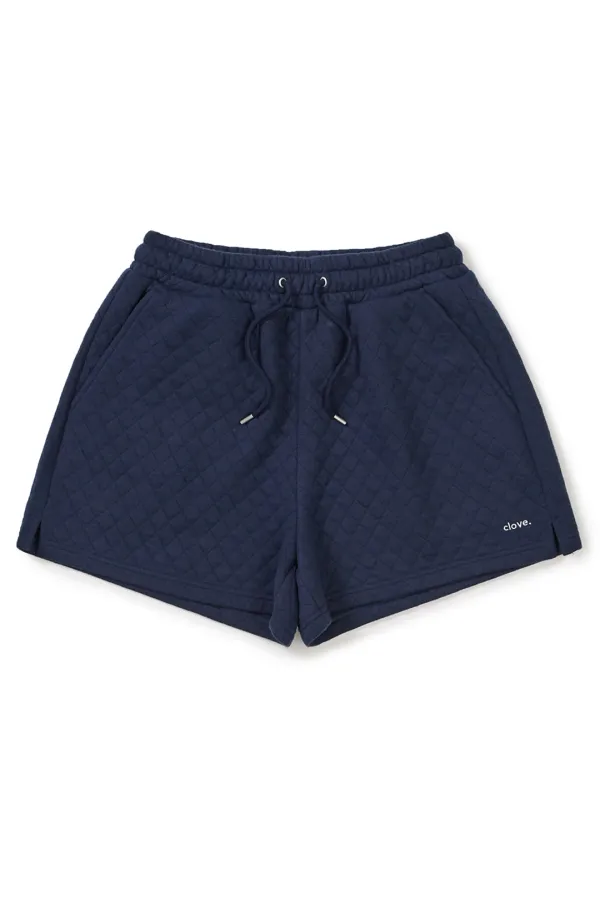 [25FW clove] Quilted Banding Shorts (Navy)