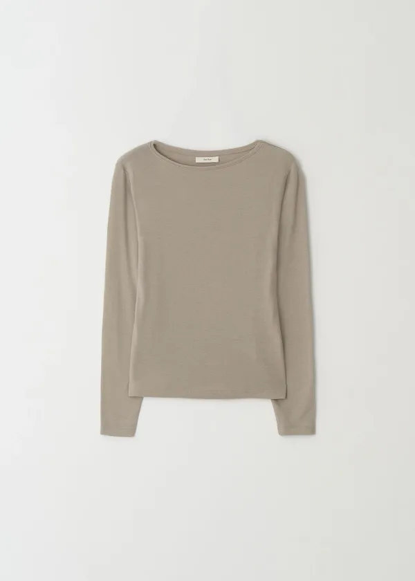 Boat-neck Wool Top(Beige)