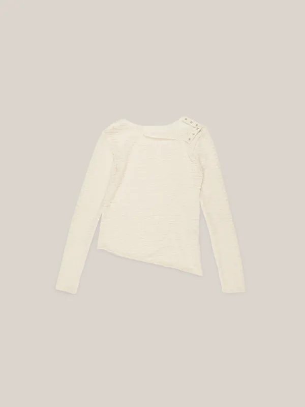 BOHEMIAN SNAP TOP  [ CREAM ]