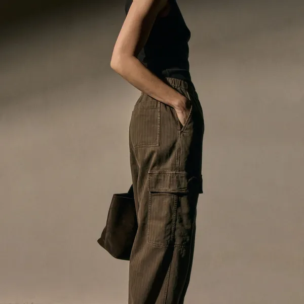 Herringbone Twill Parachute Pant - Caribou Pigment