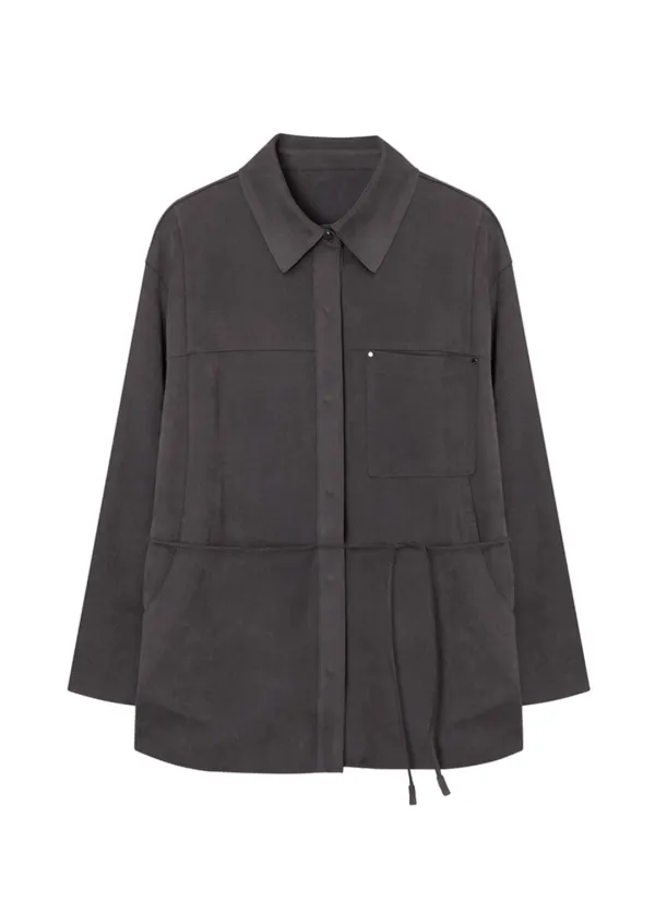 Suede Belted Shirt Jacket SL5AJ313-9E