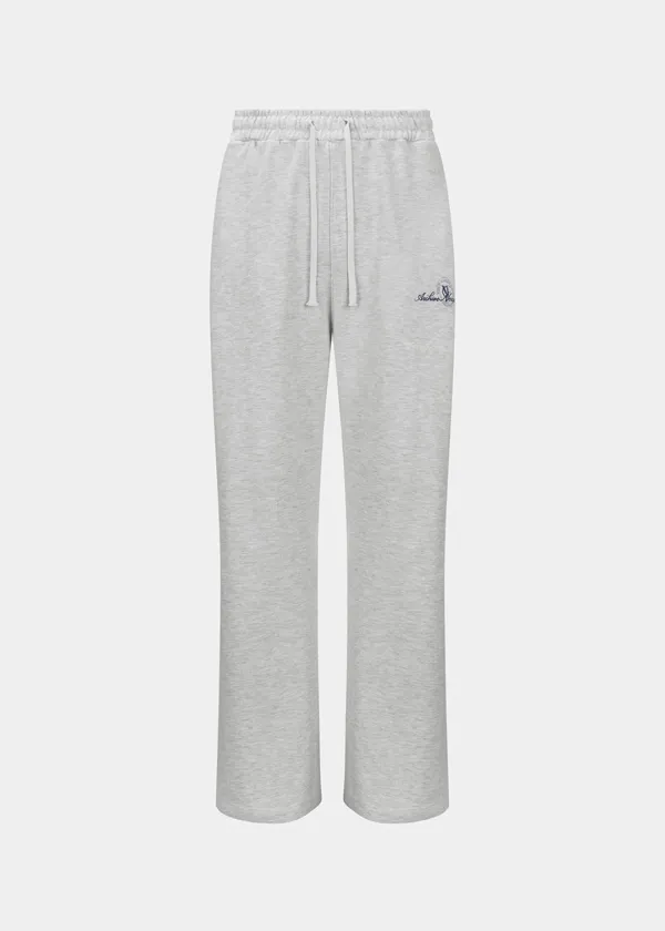 W NOICE STAMP SWEATPANTS - LIGHT GRAY