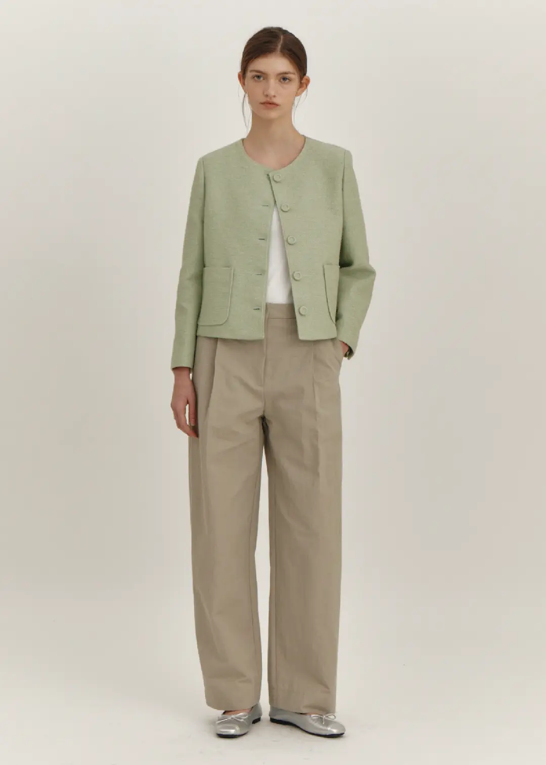 더라이 [2차] Classic Tweed Jacket(Green) 상품 이미지 2