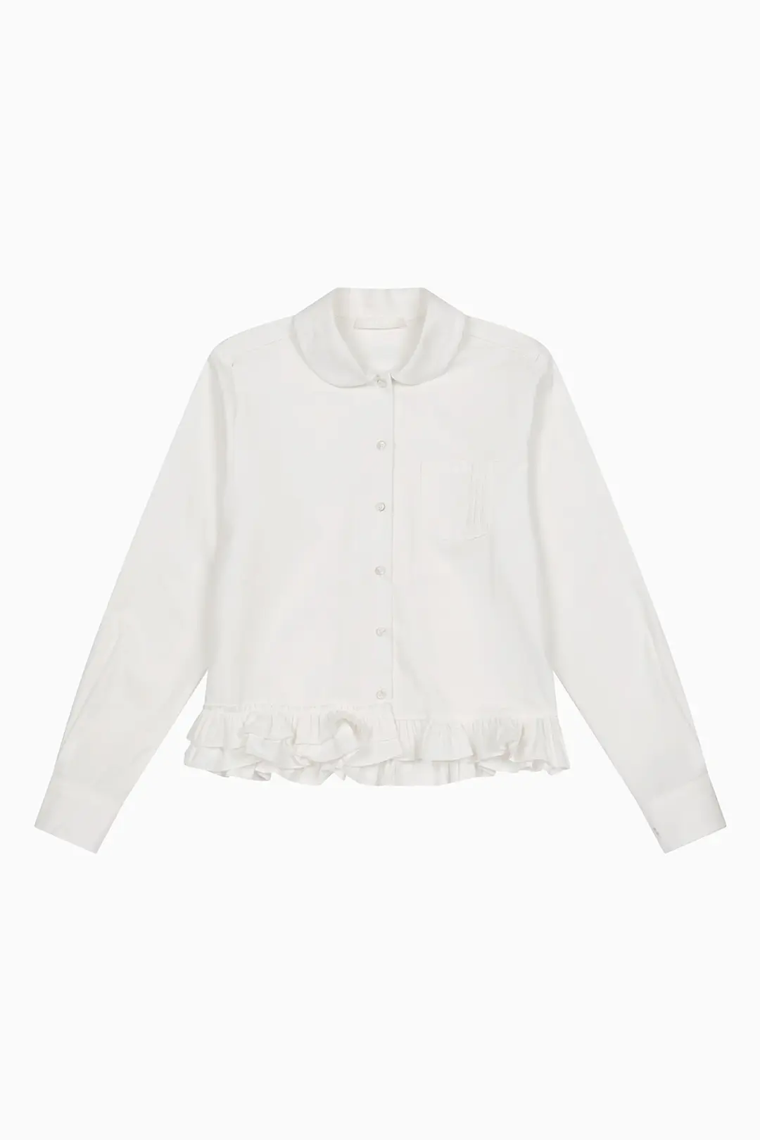 오헤시오 FRILL POCKET BLOUSE, IVORY 상품 이미지 3