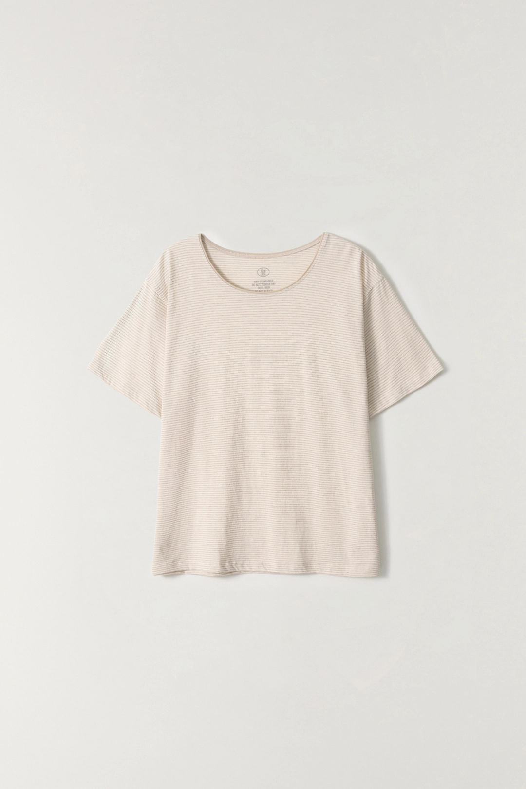 더라우스트 오버핏 반팔 티셔츠 BEIGE STRIPE 상품 이미지 1