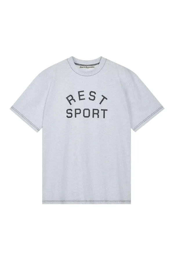 RS LOGO STITCH T-SHIRT - LIGHT GREY