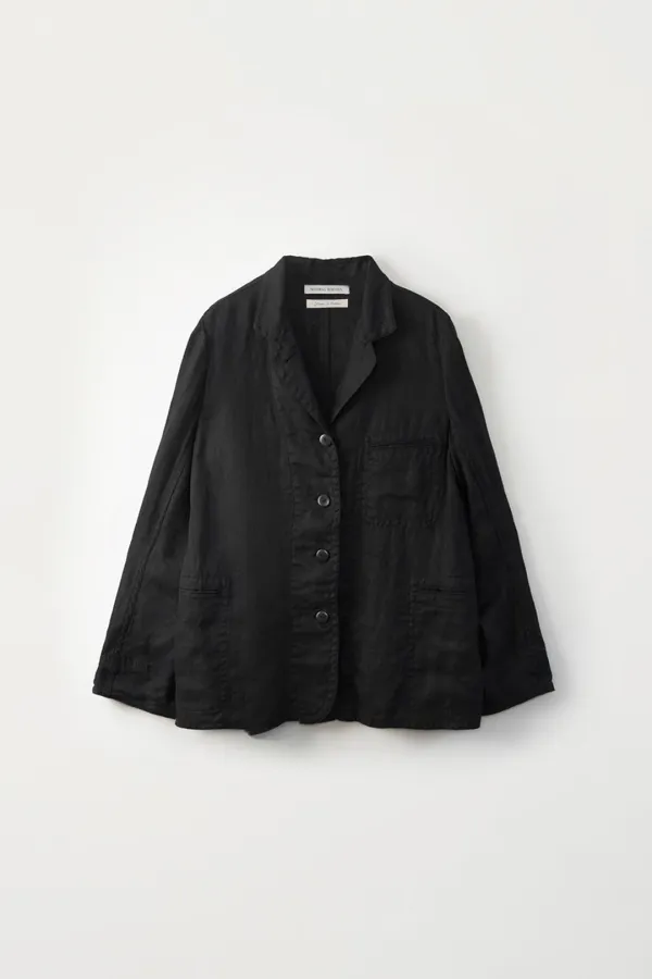 Aube linen jacket (Black)